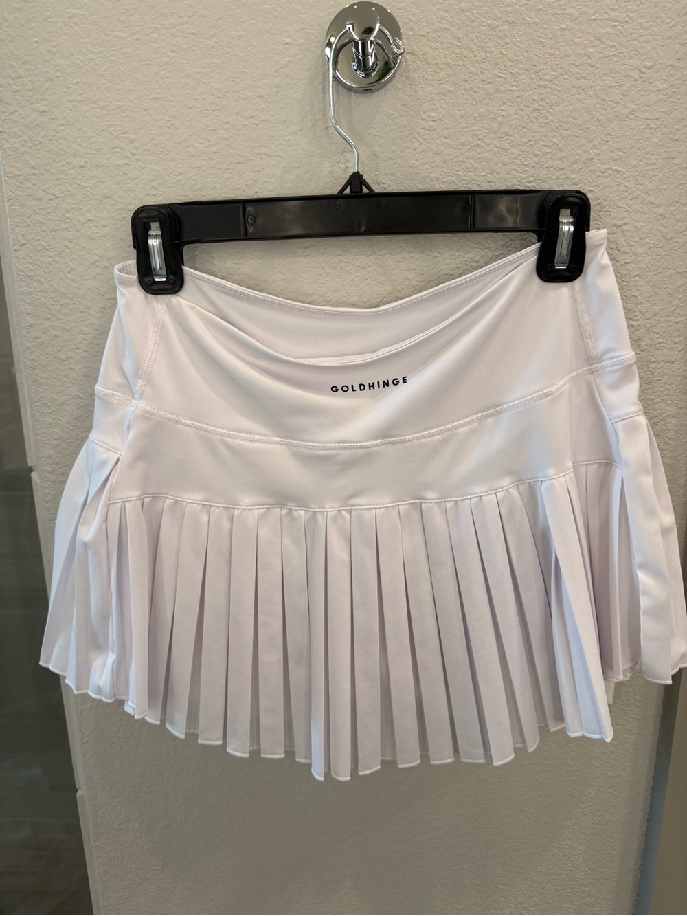 GoldHinge White Pleated Tennis Skirt